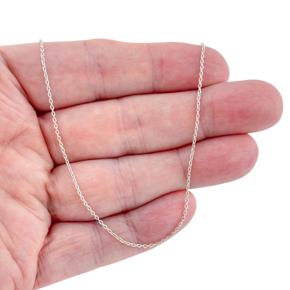 Vintage Sterling Silver 925 Cable Chain Necklace 18"